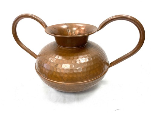 Vase cuivre anses l - -,