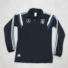Sweat 1/4 Zip Allemagne 2016 Adidas Mercedes Homme L Noir Manches Longues