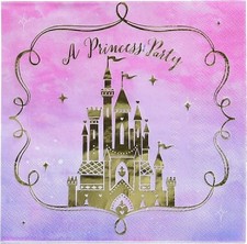 Multicolor Disney Princess Hot-Stamped Luncheon Napkins - 6.5" (16-Pack),...