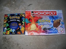 LOT 2 JEUX DE SOCIETE POKEMON MONOPOLY EDITION DU KANTO  + POKEMON LE GRAND JEU