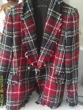 ZARA VESTE ECOSSAISE TAILLE 36 /S NEUVE