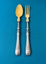 Couverts de service à ragoût CHRISTOFLE modèle TRIANON métal argenté table 29 cm