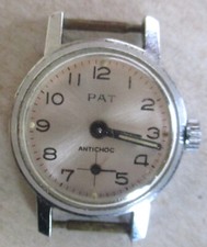 rare ancienne montre bracelet femme marque PAT antichoc XX e