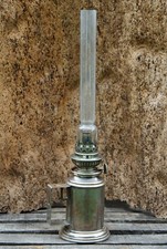 Lampe à pétrole ou alcool vintage avec son verre