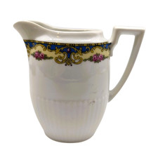 🍵 Crémier Porcelaine de Limoges TLB ⭐ Décor Fleurs Roses & Or Vintage
