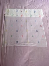 Tissu vintage neuf  a motifs colorés 5 mètres pour confection rideaux cuisine