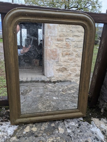 Miroir bois stuc - miroir,