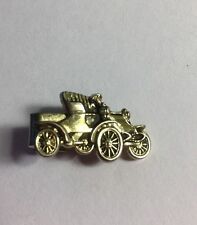 Vintage 1" Old Car Gold Tone Men's Tie Bar Slide  Jewelry A-49