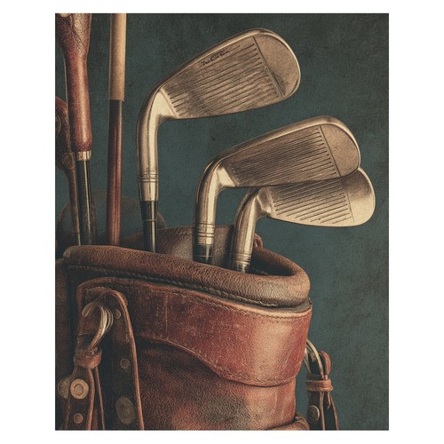 Affiche vintage clubs golf - affiche, de