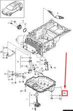 PORSCHE Couvercle de 92A 94610701551 carter d'huile de bas de caisse de moteur