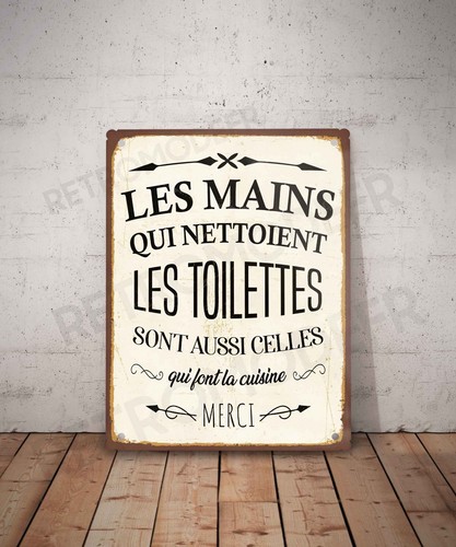Plaque métal vintage citation