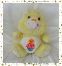 Doudou Peluche Bisounours Jaune Grosgateau Bougie Care Bears 1983 Kenner