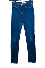 Cache cache jean Pantalon femme taille S bleu marine dames ladies jeans blue