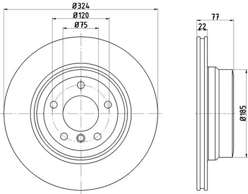 Disque frein ventilé de - ventilé,