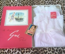 FRENCH 1950s WOMEN LONG SUMMER NIGHTGOWN~ SEXY PINK NYLON & LACE ~NEW IN BOX~M/L