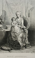 MARIE ANTOINETTE (1755-1793) VIENNE PORTRAIT GRAVURE du 19 eme