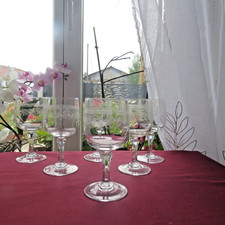 6 verres a eau en cristal d