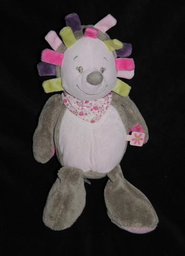 Peluche doudou hérisson rose