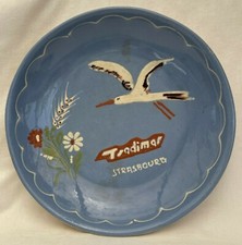 Grand plat, cigogne Alsace