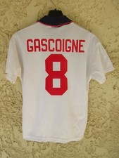 Maillot ANGLETERRE ENGLAND vintage GASCOIGNE UMBRO shirt jersey Large Boy 12 ans