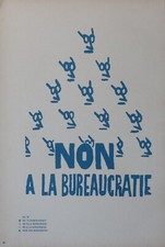 Affiche mai 68 NON A LA BUREAUCRATIE / CONTINGENT poster DOBSON 79 80