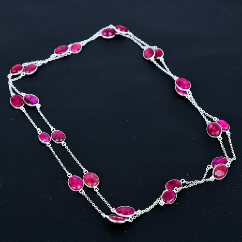 Collier bijoux ovale argent - en,