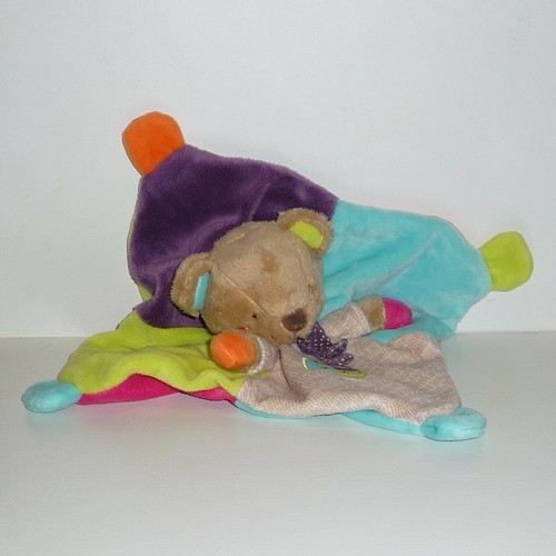 Doudou ours nicotoy violet - ours,