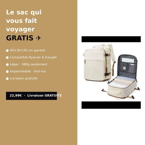 Sac cabine 40x30x20 - cabine,