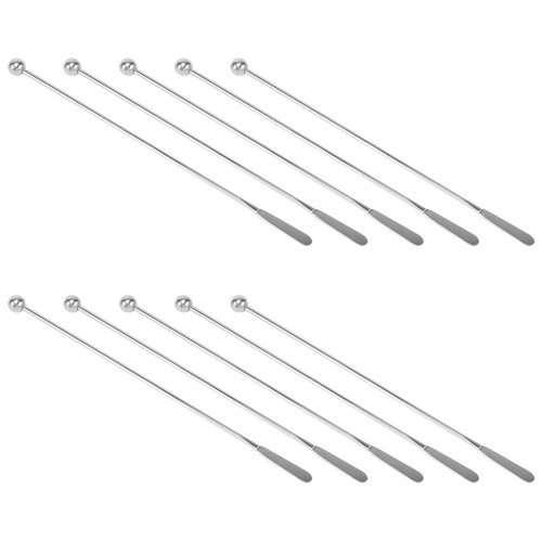 10pcs swizzle batons metal - swizzle,