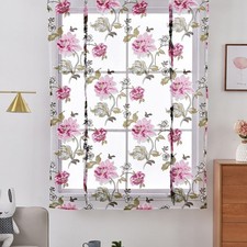 Rideau transparent floral