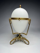 Boîte À Bijoux Bonbonnière Laiton Opaline Napoléon III TBE