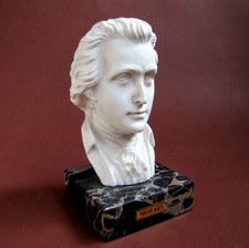 Buste Musicien  Mozart sur Marbre Signé Casea