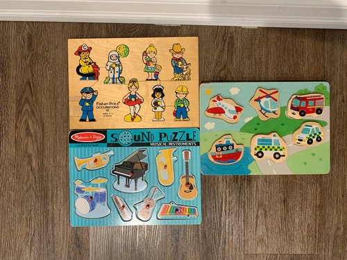 Wooden hand puzzle kids baby - wooden,