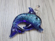 4.5 cm de diamètre, Pendentif Dauphin en verre de Murano, pendentif murano