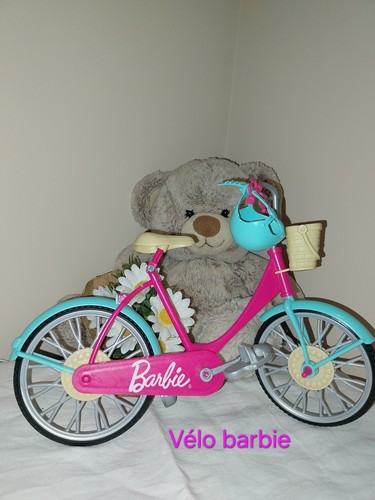 Barbie bicyclette fourni - barbie, avec