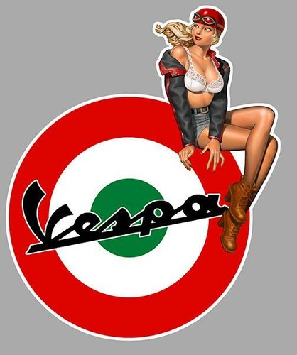 Vespa right pin up - (, )