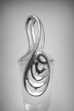 Bague longue en argent massif