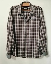 Chemise grise à carreaux coton élasthanne fitted T40 SunValley (4410081)