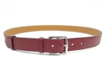 NEUF CEINTURE HERMES ETRIVIERE 32 T95 CUIR TOGO ROUGE BOUCLE PALLADIE BELT 700€