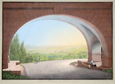 Kassel Wilhelmshöhe Vues Après Nordost Original Umrissradierung Bleuler 1815