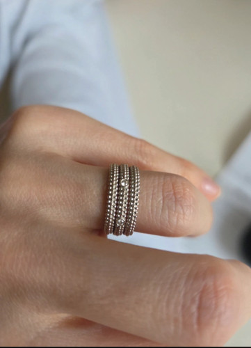 Bague blanc 750 diamant - blanc,