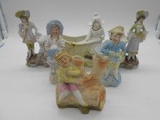 LOT DE 6 FIGURINES  EN BISCUIT VASES ENFANTS COUPLE EN PORCELAINE ALLEMANDE