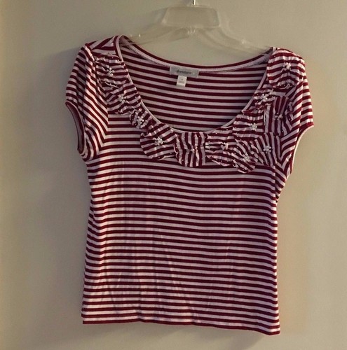 Dressbarn red white striped - red, &