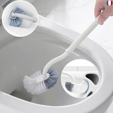 Brosse Toilettes Professionnelle WC (Lot de 2) ? Tête Semi-Circulaire et Manche 