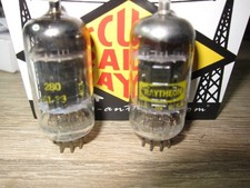 12AX7 X2 RAYTHEON NOS TUBES. PLAQUES NOIRES 17 MM, O GETTER, PAIRE ASSORTIE C33