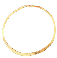 COLLIER MAILLE PLATE SERPENT