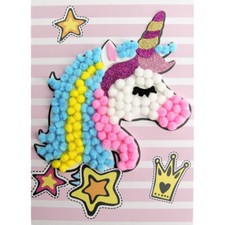 Tableau en pompons - Activité pour enfant - Licorne