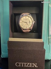 Citizen eco-drive J810 montre homme acier & cuir