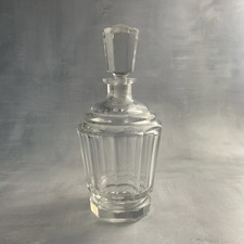 Bouteille carafe à facette en cristal avec bouchon d'origine ~0.75kg