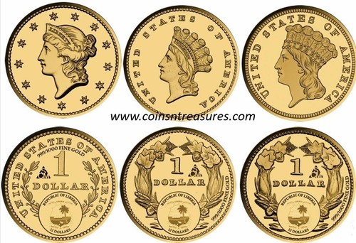 Lot pièces or dollar - lot, de